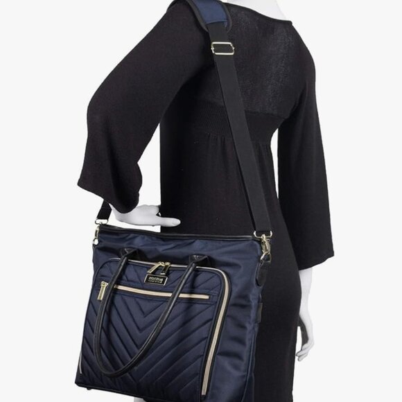 Kenneth Cole Reaction Chelsea Chevron 15" Laptop & Tablet Business Tote - Picture 12 of 12